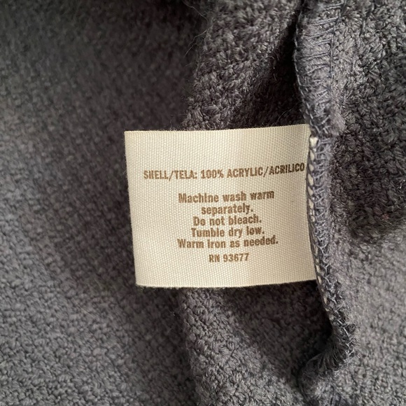 DECREE Charcoal Basket Weave Knit Button Front Peplum Waist Ruffle Edge Blazer - Picture 8 of 10